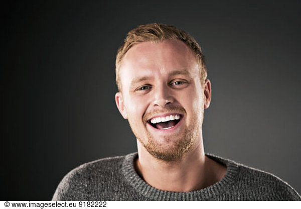 Portrait of laughing man