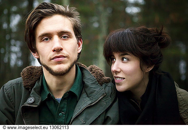 Portrait of man standing with girlfriend