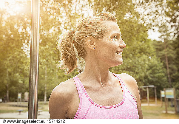 Portrait of mature woman during workout