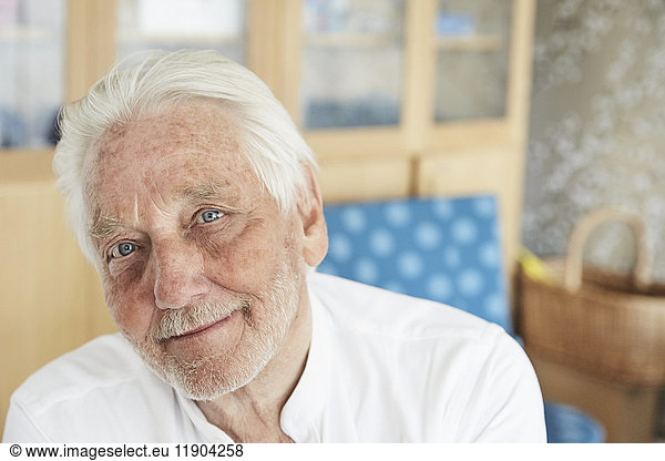Portrait of senior man in hospital