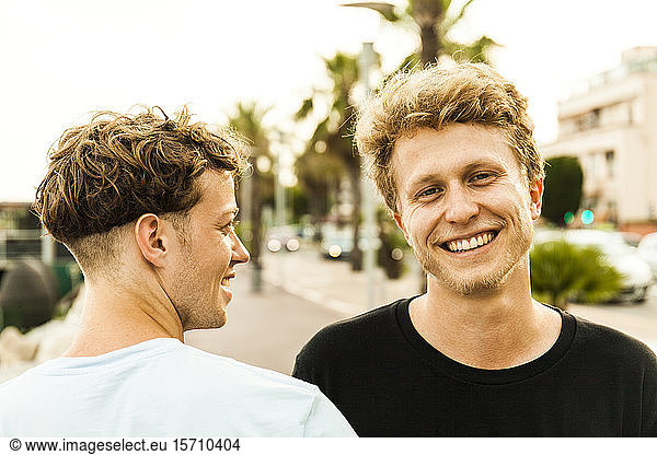 Portrait of strawberry blonde young men