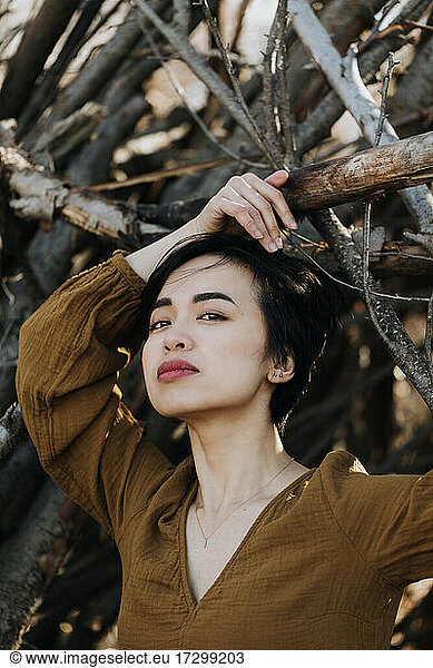 Portrait of Stylish Asian Woman