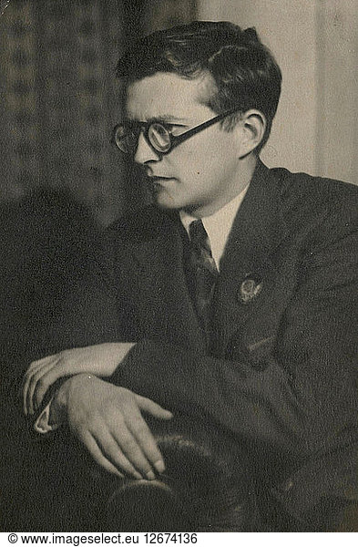 Portrait of the composer Dmitri Shostakovich (1906-1975)  1940.