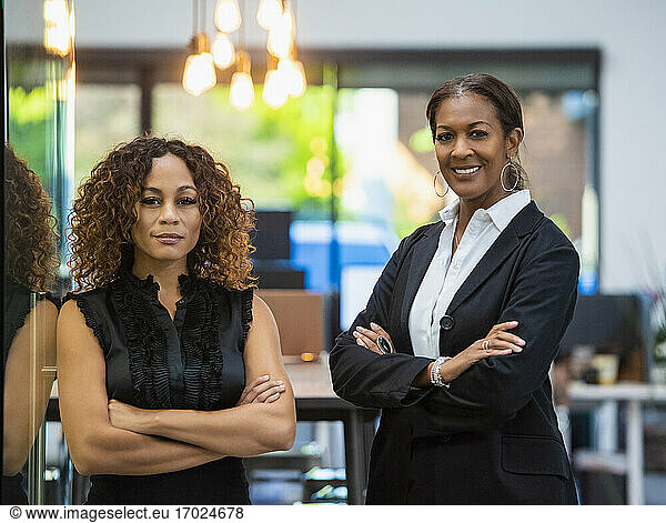 Portrait of two business women in office
