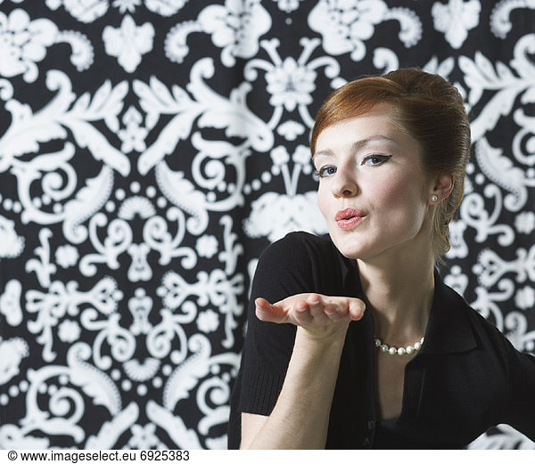 Portrait of Woman in Vintage Clothing