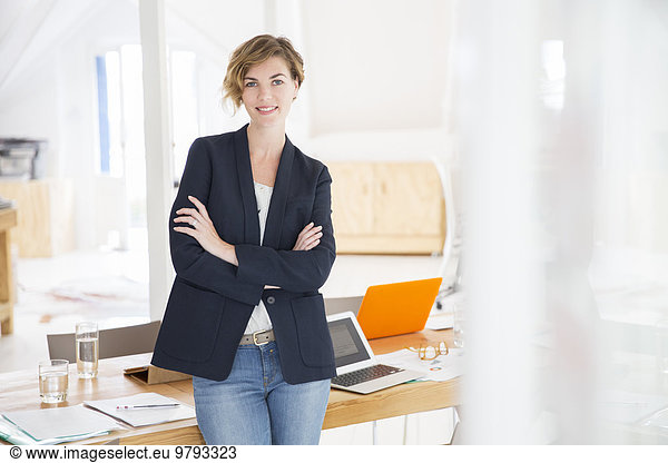 Portrait of young woman at office