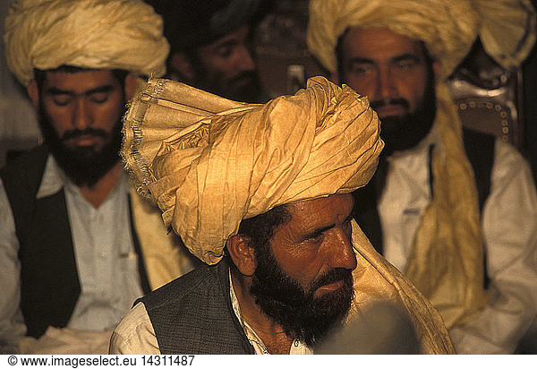 Portrait  Pashtun man  Kabul  Islamic Republic of Afghanistan  South-Central Asia
