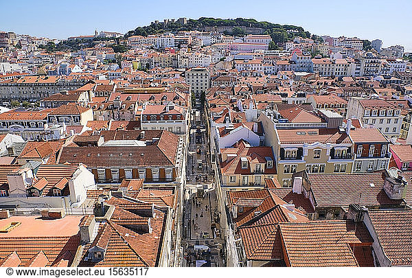 Portugal  Lissabon  Stadtbild mit Baixa
