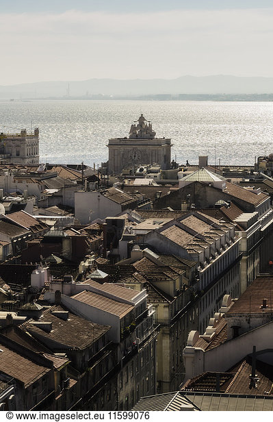 Portugal  Lissabon  Stadtbild vom Elevador de Santa Justa aus gesehen