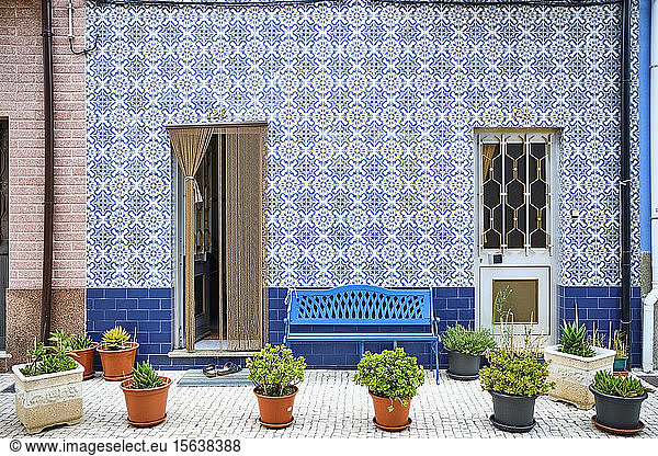 Portugal  Porto  Afurada  Unique ornate house facade seen during daytimeÂ 