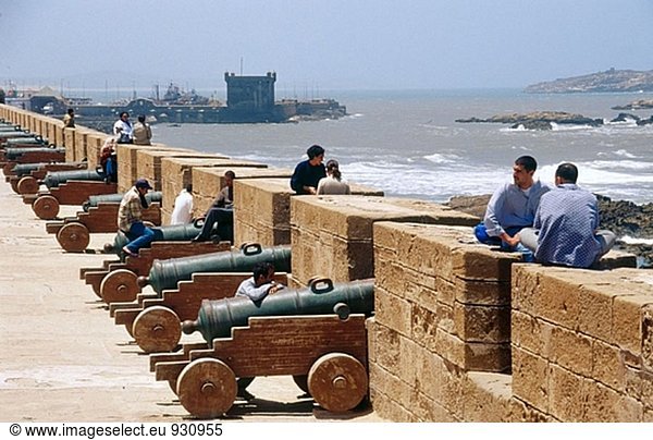Portugiesische Wände von Essaouira. Marokko