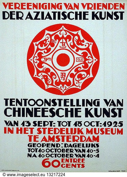 Poster advertising exhibition of Asian Art