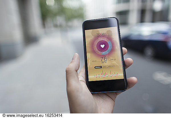 POV Smart phone health app screen