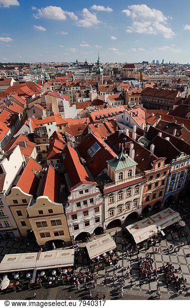 Prag Hauptstadt Europa sehen Halle Stadt Quadrat Quadrate quadratisch quadratisches quadratischer Tschechische Republik Tschechien alt