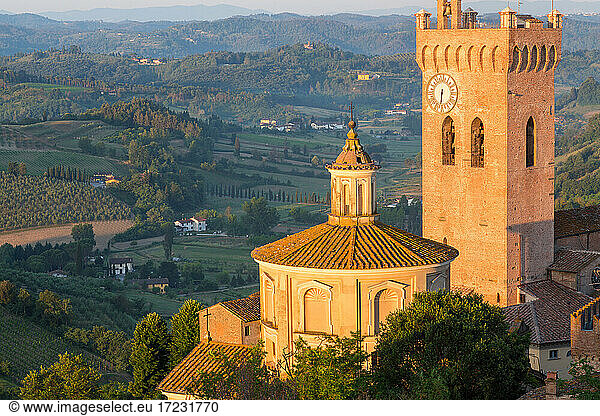 Prato del Duomo and countryside around San Miniato  Tuscany
