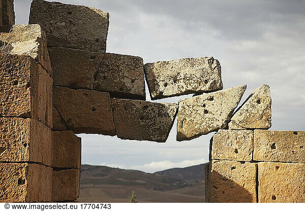 Precarious Stone Blocks  Khemissa Site  Near Guelma; Algeria
