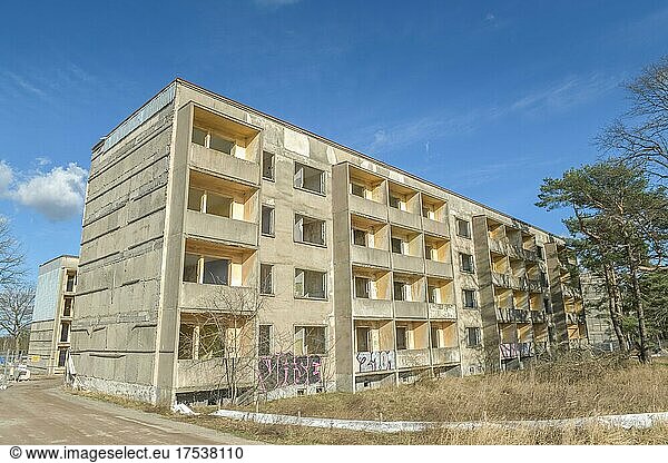 Prefabricated building  former Russian barracks  Elstal  Wustermark  Havelland district  Brandenburg  Germany  Europe