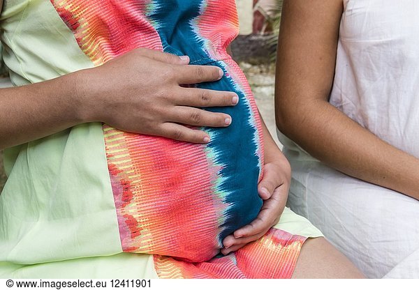 Pregnant women in their last tri-mester at the maternity clinic in Nueva Gerona on Isla de la Juventud  Cuba.