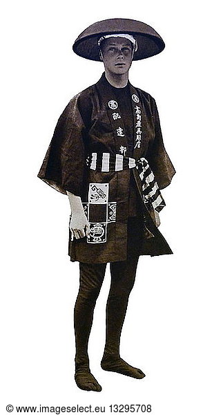 Prince Edward (later King Edward VIII) in Japanese traditional clothes