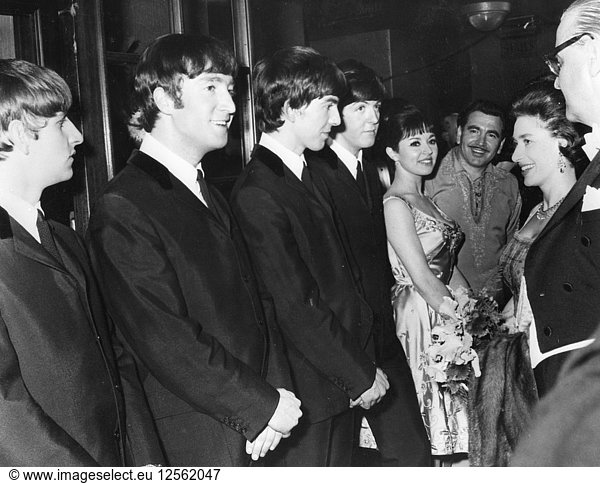 Princess Margaret meets the Beatles  1963. Artist: Unknown