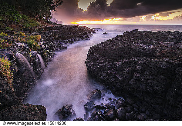 Princeville  Queens Baths  Insel Kauai  Hawaii  Vereinigte Staaten von Amerika  Nord-Amerika