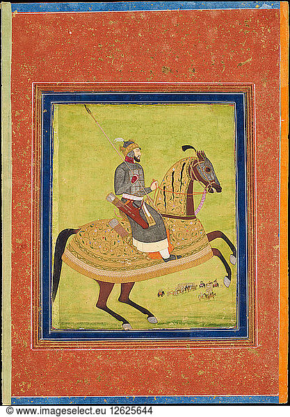 Prinz Azam Shah zu Pferd. Künstler: Indische Kunst