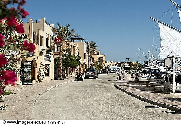 Promenade  Abu Tig Marina  Jachthafen  Yachthafen  el-Guna  Ägypten  Afrika