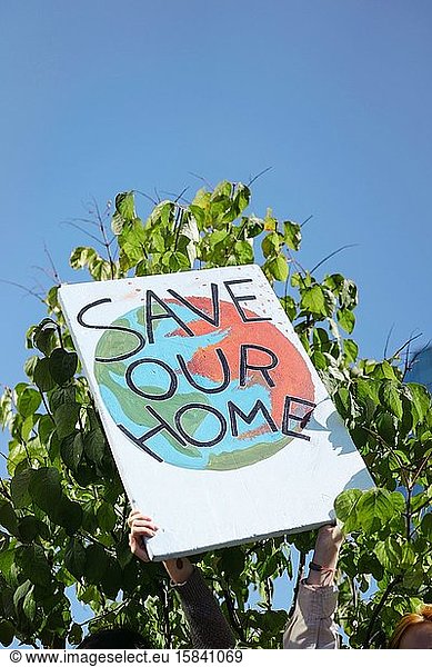 Protestplakat zum Klimawandel