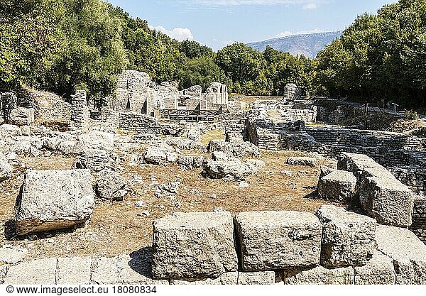 Prytaneion  Heiligtum des Asklepios  antike Stadt  Antike  Ausgrabungsstätte  Butrint  Saranda  Albanien  Europa