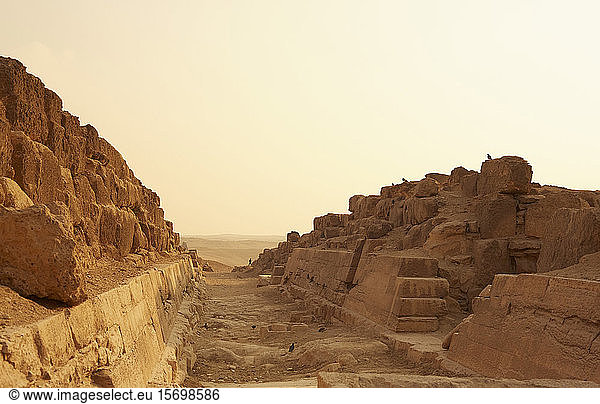 pyramid architecture cemetery Giza Egypt