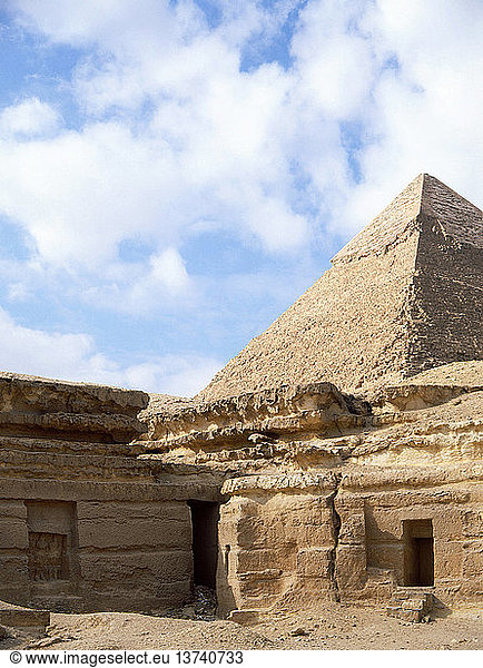 Pyramide in Gizeh  Ägypten. Altägyptisch. Altes Reich. Gizeh
