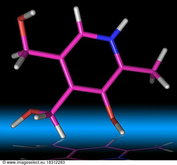 Pyridoxin Vitamin B6 Molekül