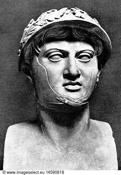 Pyrrhos  316 - 272 vChr.  KÃ¶nig von Epiros 306 - 302 und 297 - 272  PortrÃ¤t  BÃ¼ste  Marmor  Nationalmuseum Neapel Pyrrhos, 316 - 272 vChr., KÃ¶nig von Epiros 306 - 302 und 297 - 272, PortrÃ¤t, BÃ¼ste, Marmor, Nationalmuseum Neapel,