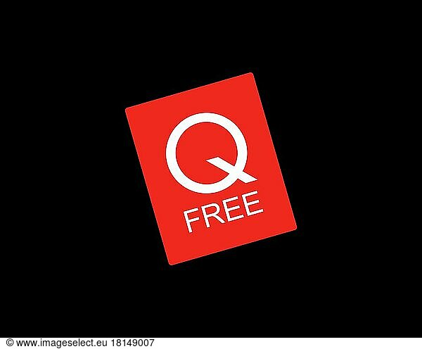 Q Free  gedrehtes Logo  Schwarzer Hintergrund