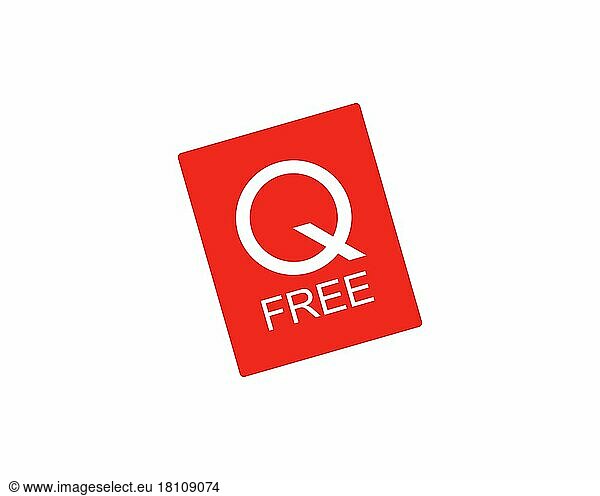 Q Free  gedrehtes Logo  Weißer Hintergrund