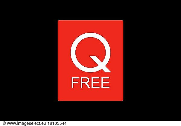 Q Free  Logo  Schwarzer Hintergrund