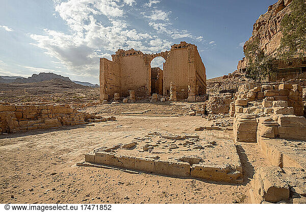 Qasr-al-Bint temple at Rock City of Petra  Jordan