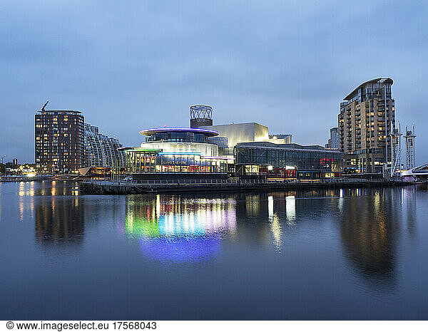 Quays Theatre and Lowry at Salford Quays  Manchester  England  United Kingdom  Europe