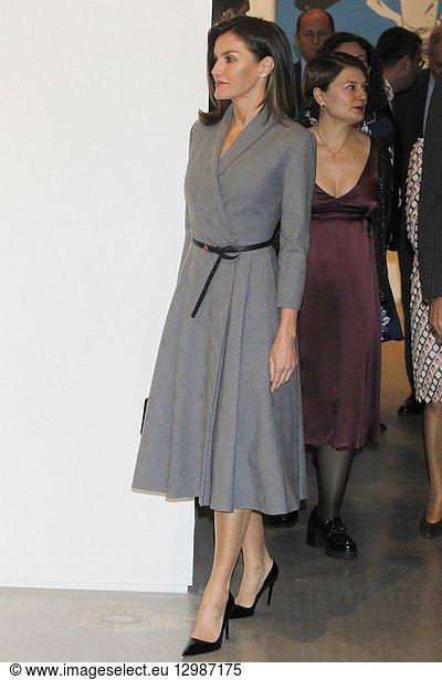 Queen Letizia of Spain attends the Opening the exhibition 'Poetics of democracy. Images of the Transition' at Reina Sofia Museum Auditorium on December 3  2018 in Madrid  Spain