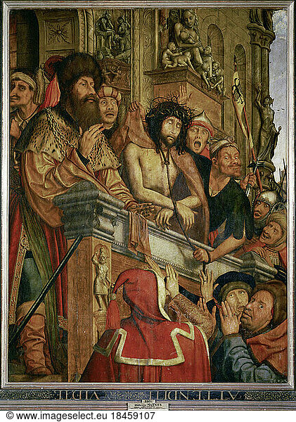 Quentin Massys / Ecce HomoMassys  Quentin 1466–1530.“Ecce homo   1527–30.Oil on wood  160 × 120 cm.Inv. Nr. 2801Madrid  Museo del Prado.