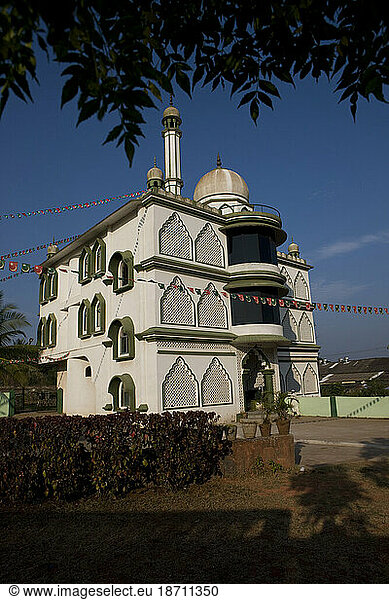 Quiet times at mosque in Ponda town. Goa  India.