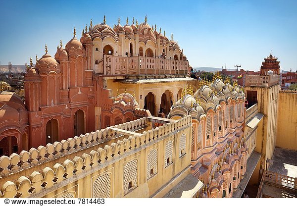 Rückansicht  Ansicht  Indien  Jaipur  Rajasthan