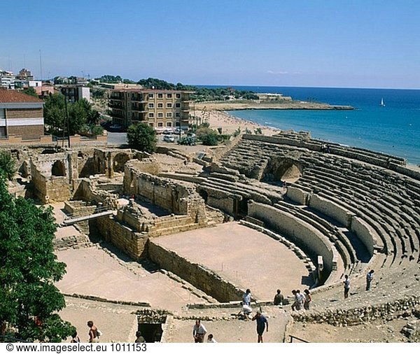 Römische Amphitheater  Tarragona. Katalonien  Spanien