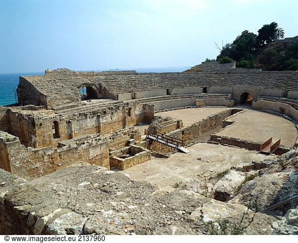 Römische Amphitheater Tarragona. Katalonien Spanien