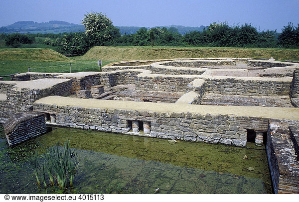 Römische Ausgrabungsstätte  Ausgrabungen  Archäologie  bei St- PËre-sous-VÈzelay  VÈzelay  Burgund  Frankreich  Europa