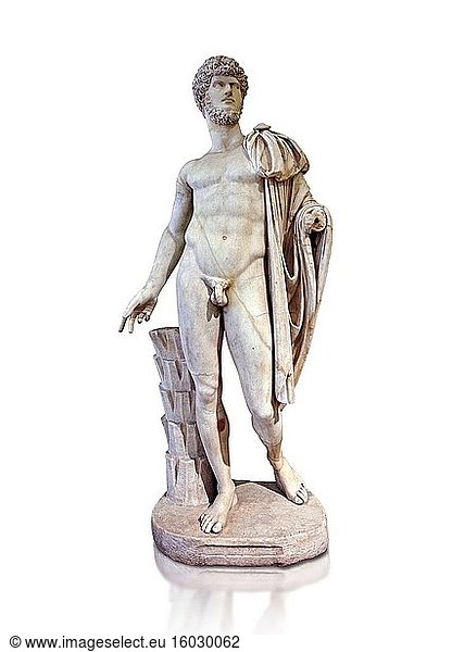 Römische Marmorbüste des Lucius Verus mit dem Körper des Diomedes  Typus Cuma München  160-170 n. Chr.  inv 6095  Archäologisches Museum Neapel  Italien.