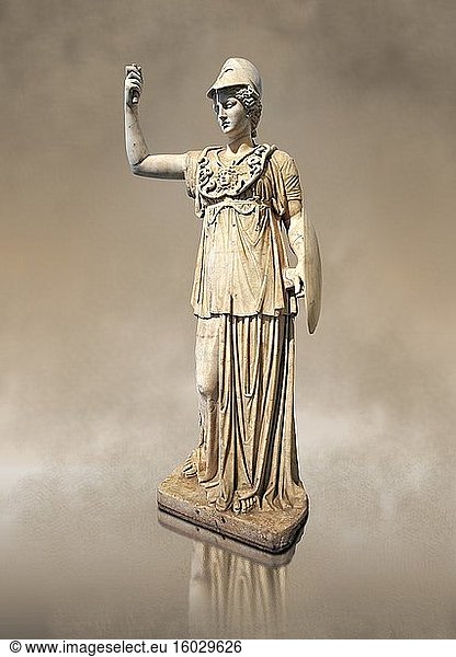 Römische Marmorskulptur der Athene  inv 6321  Archäologisches Museum  Italien.