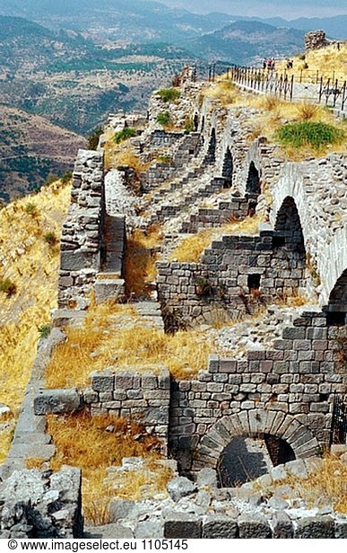 Römische Ruinen in Pergamon. Turkei