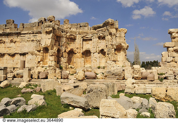 Römische Tempelruinen  UNESCO-Weltkulturerbe  Baalbek  Beqaa-Ebene  Libanon  Naher Osten  Orient
