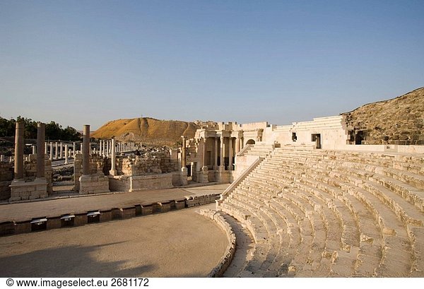 Römische Theater Ruinen tel Beit Shean Nationalpark. Israel.